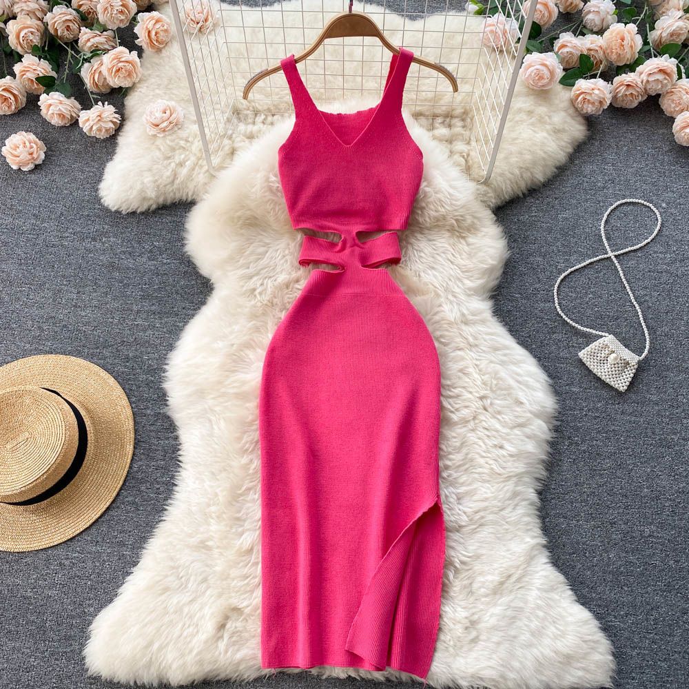 Yuoomuoo Women Dress Sexy Cut Out Waist Package Hips Split Bodycon Dress Summer Fashion Lady Mesh Party Summer Dresses Yuoomuoo Women Dress Sexy Cut Out Waist Package Hips Split Bodycon Dress Summer Fashion Lady Mesh Party Summer Dresses