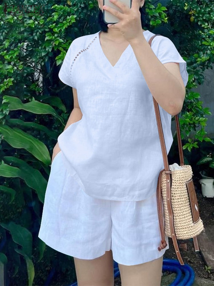 ZANZEA Casual Two-Piece Set