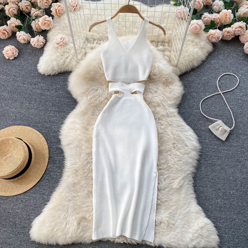 Yuoomuoo Women Dress Sexy Cut Out Waist Package Hips Split Bodycon Dress Summer Fashion Lady Mesh Party Summer Dresses Yuoomuoo Women Dress Sexy Cut Out Waist Package Hips Split Bodycon Dress Summer Fashion Lady Mesh Party Summer Dresses