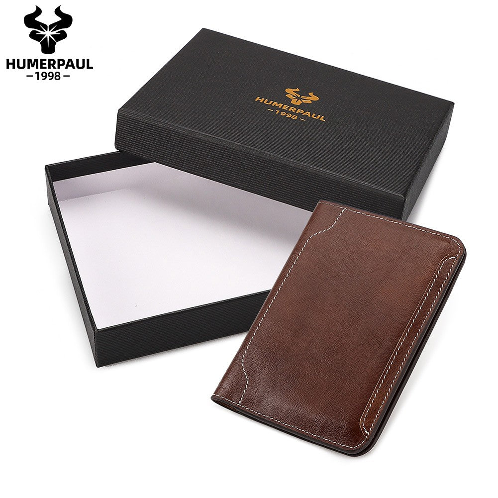 KAVI'S Men's Genuine Leather Travel Wallet
