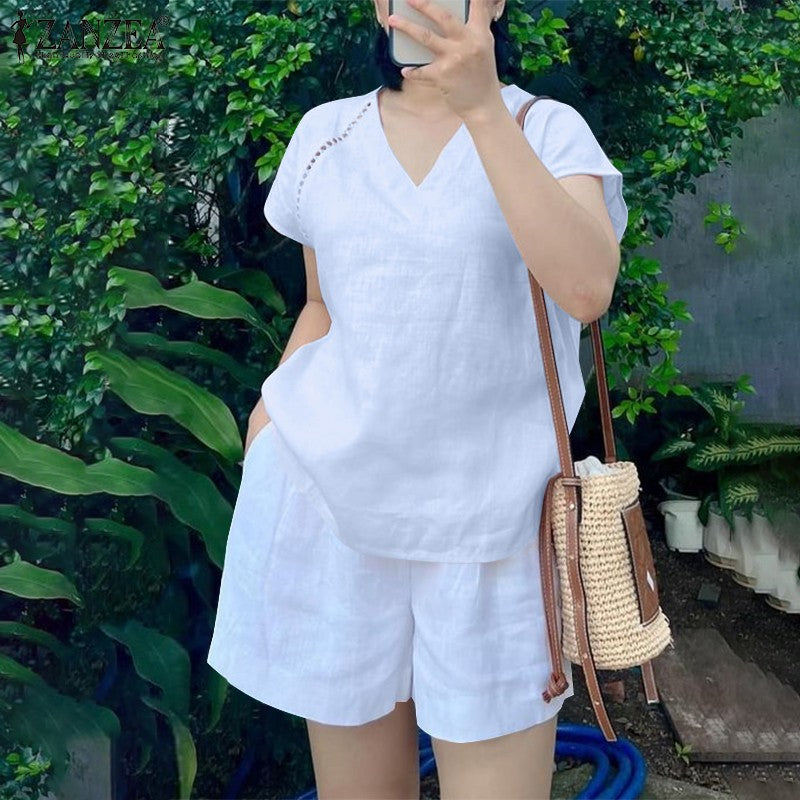 ZANZEA Casual Two-Piece Set