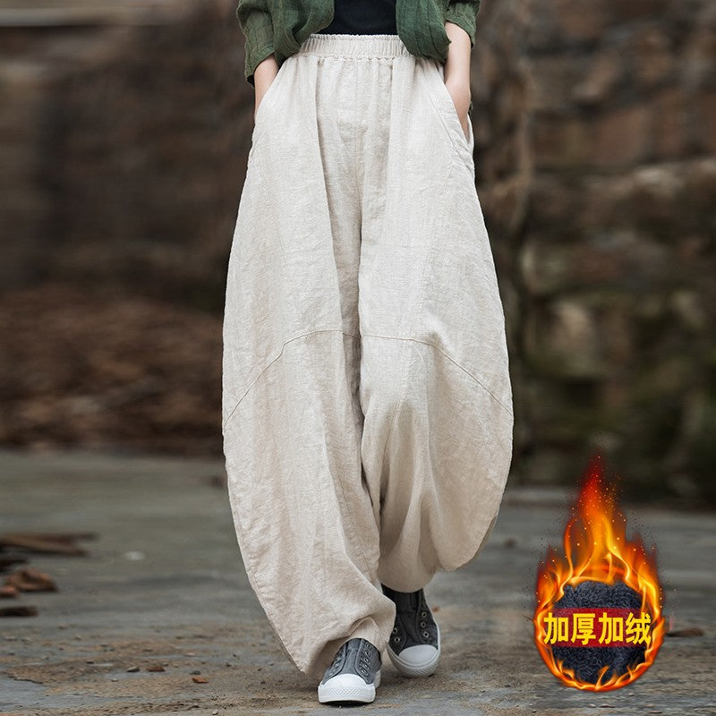 Women's Cotton Loose Wide Leg Pants, Vintage Yoga Pants with Elastic Waist Wide Leg Loose Wide Leg, StylishWomen's Cotton Loose Wide Leg Pants, Vintage Yoga Pants with Elastic Waist Wide Leg Loose Wide Leg, Stylish