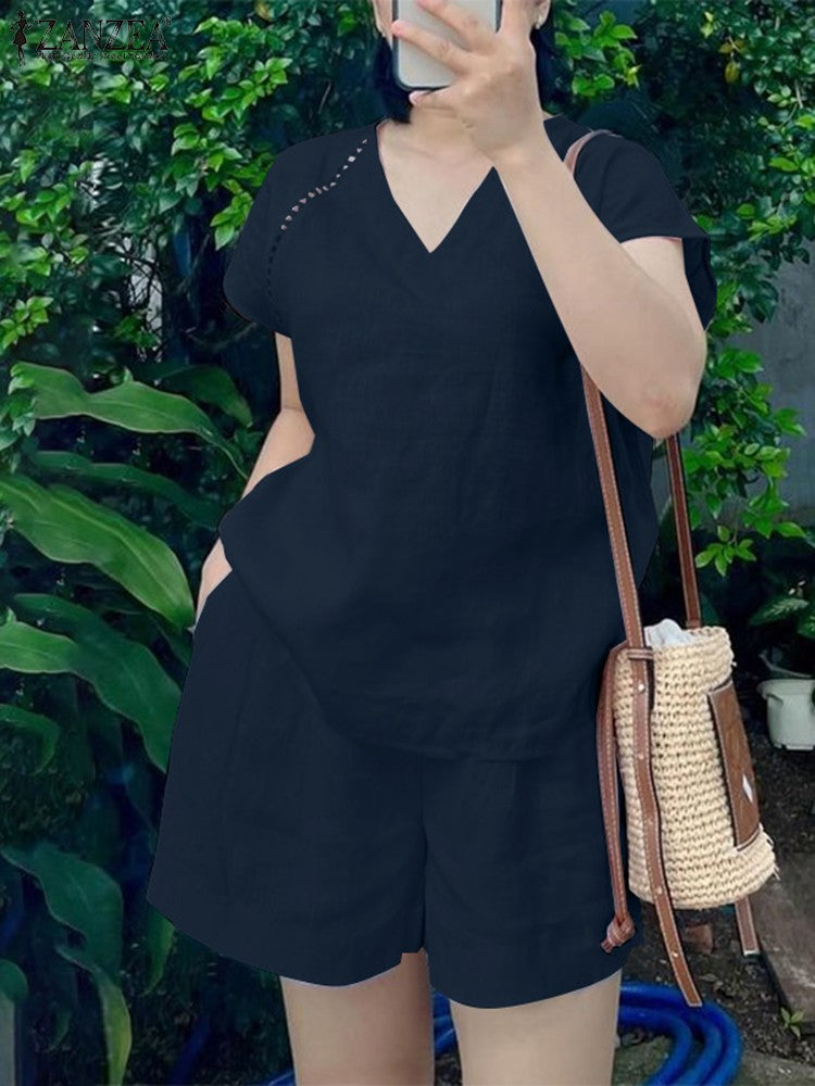 ZANZEA Casual Two-Piece Set