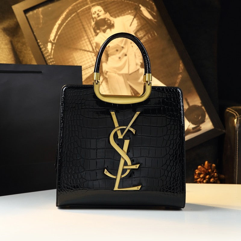 Women's Solid PU Leather Casual Tote Bag