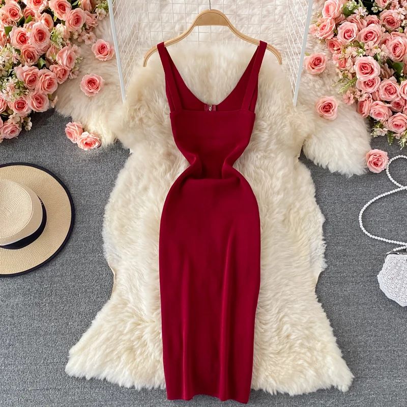 Zipple 2023 Sexy Summer Mesh Strap Dress Women Tank Elastic Waist Bodycon Sundress Female Beach Split Backless Midi Dress Zipple 2023 Sexy Summer Mesh Strap Dress Women Tank Elastic Waist Bodycon Sundress Female Beach Split Backless Midi Dress