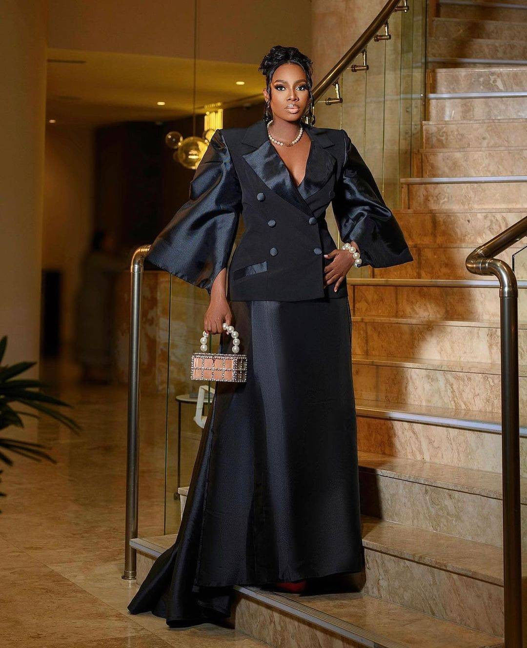 Ternos de saia feminina vintage plus size 2 peças recortes recortados blazer e