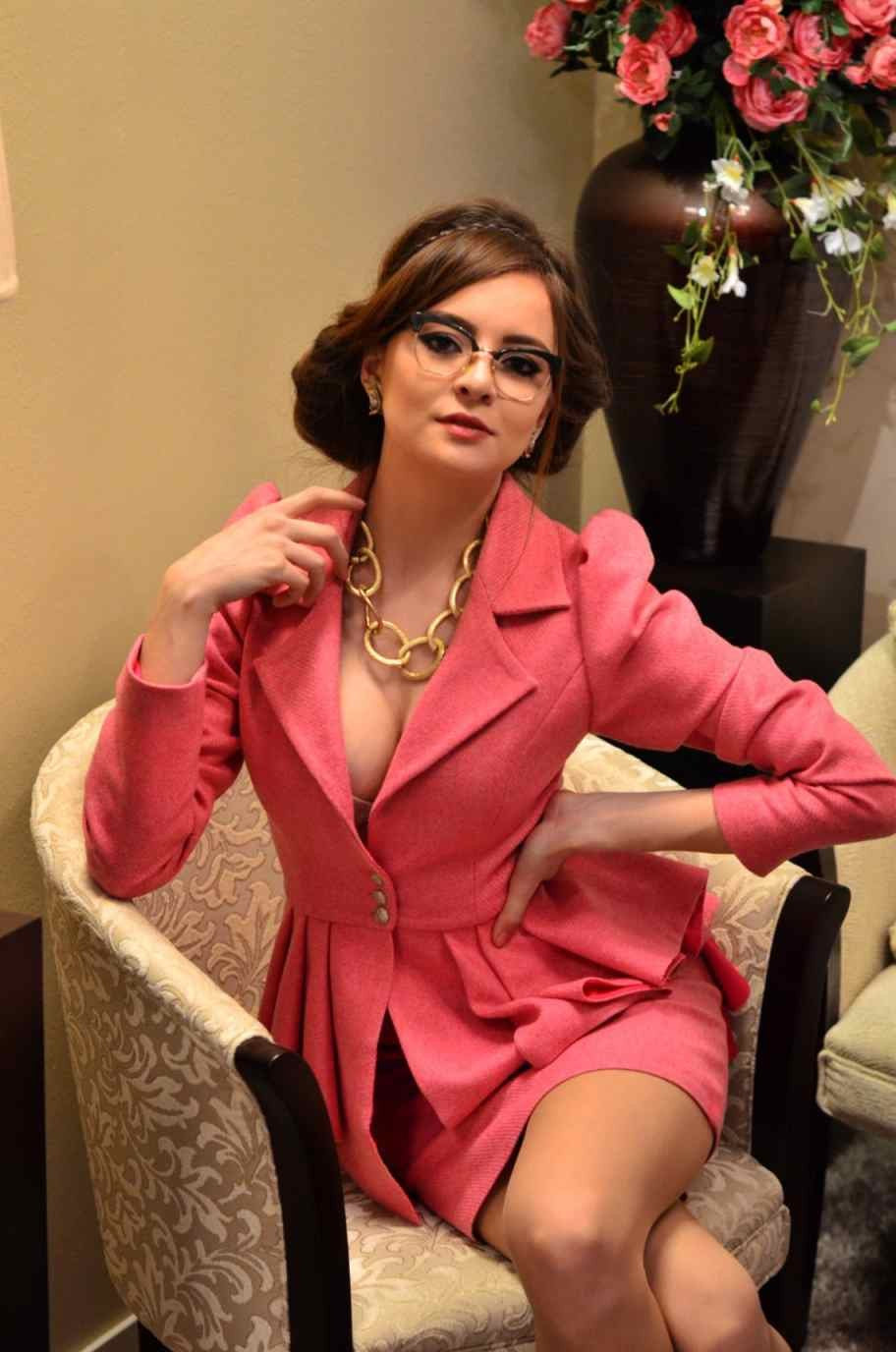 Vintage Women Skirt Suits 2 Pieces Lovely Hi-Lo Blazer and Skirt Custom Office Lady Suits Evening Party Prom Outfit