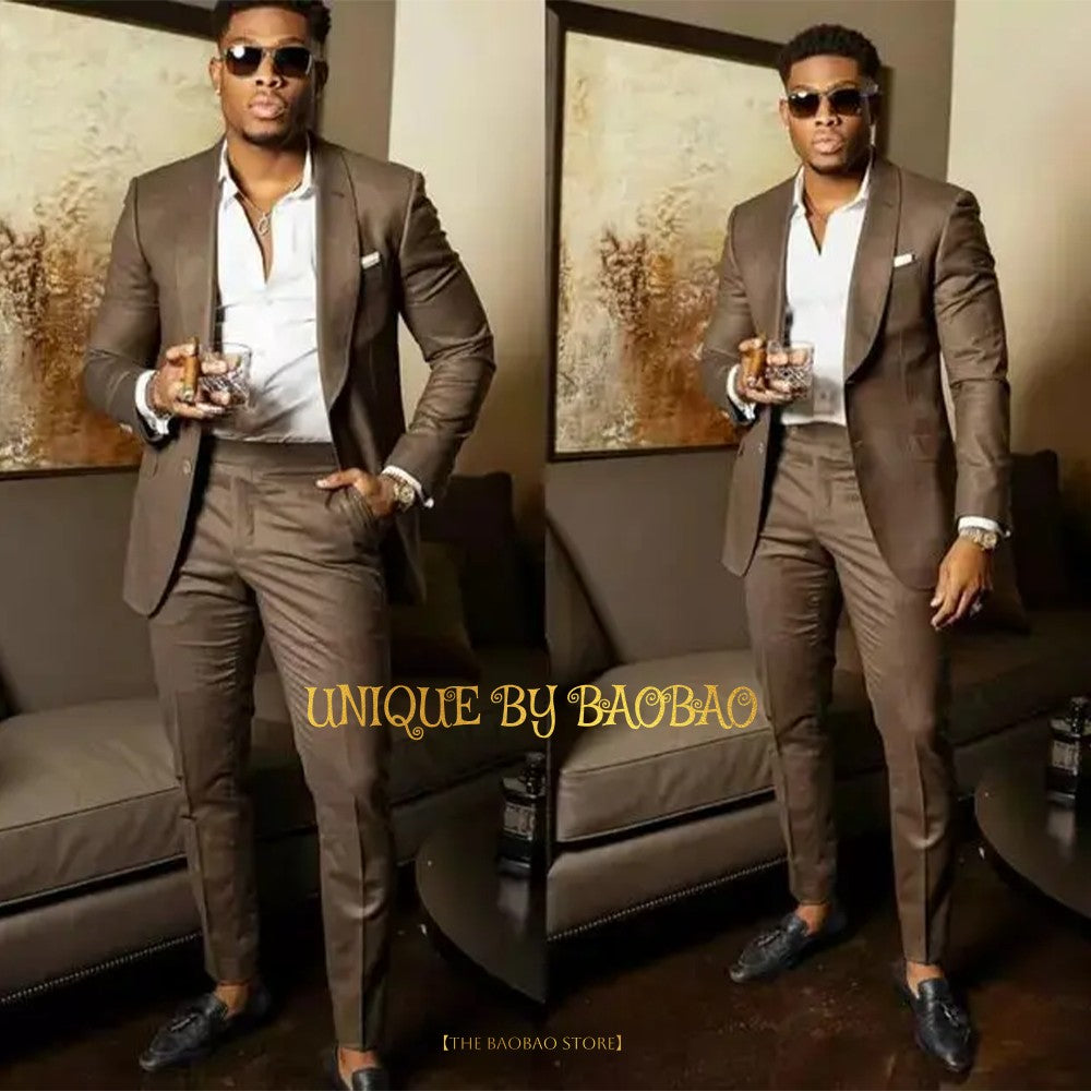 Men's Single-Breasted Wedding Suit