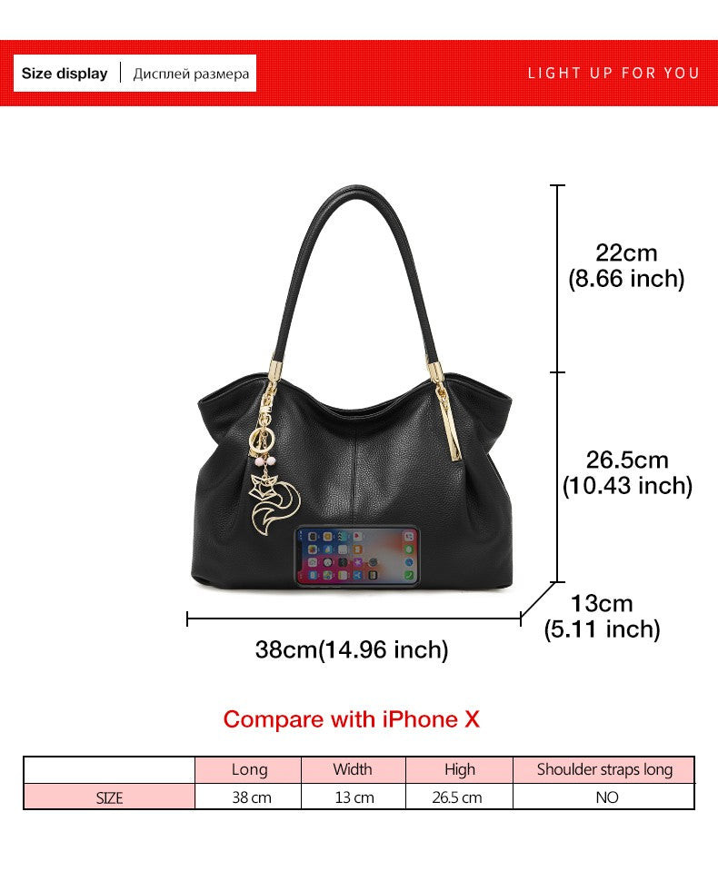 FOXER Women's Genuine Leather Tote Bag
