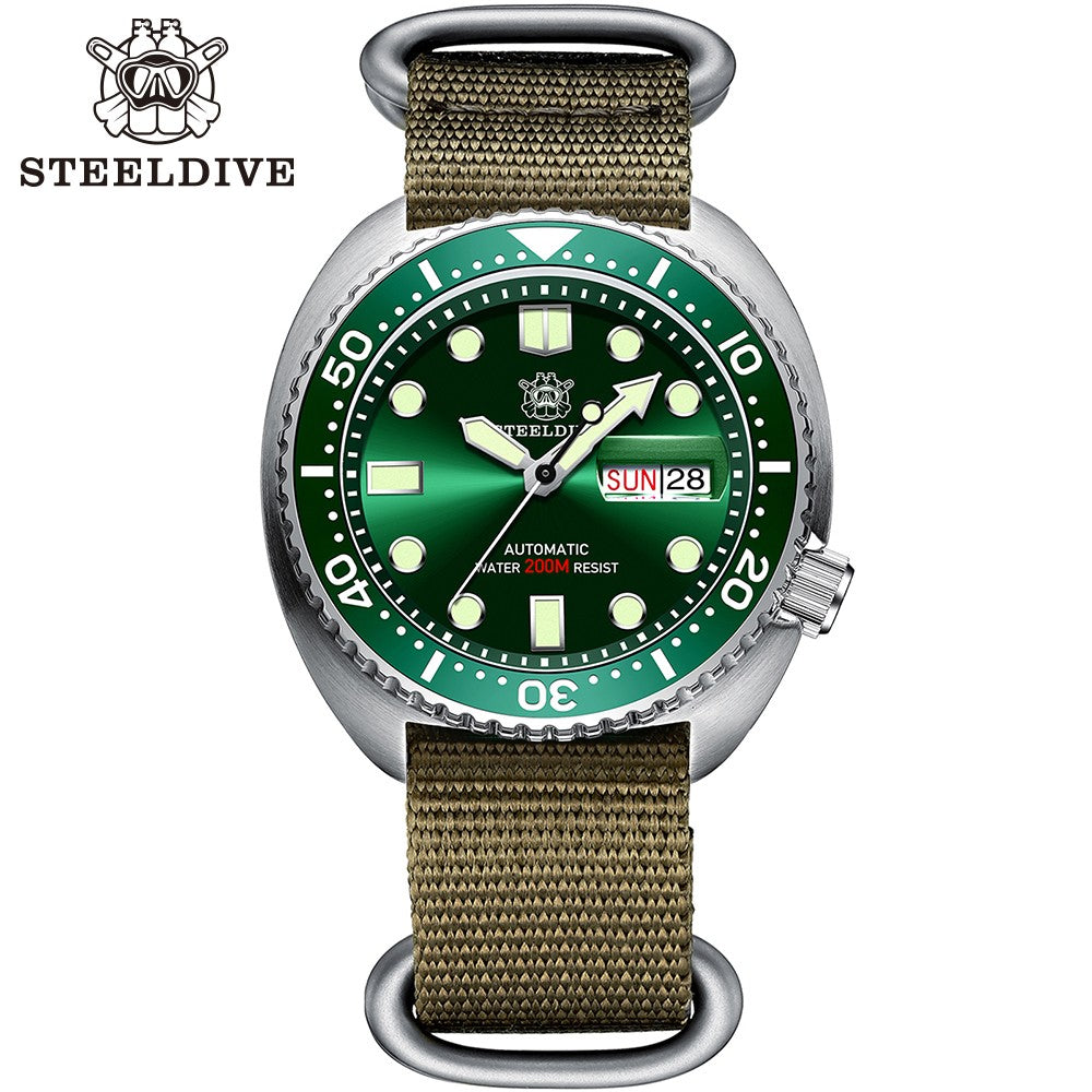 STEELDIVE SD1972 Automatic Diver Watch: NH36 Sapphire Edition