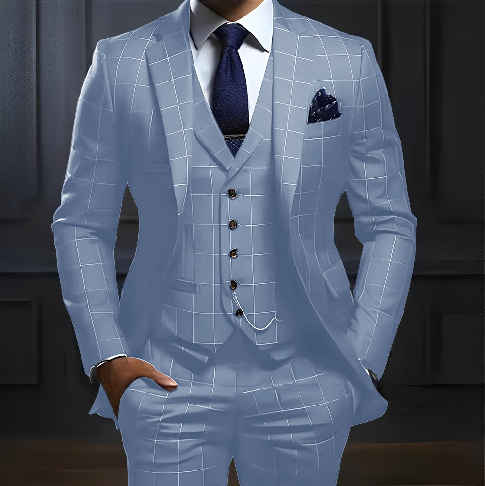 Men's Straight-Fit Formal Suit