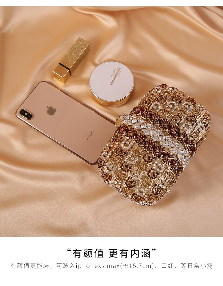 Women's Diamond Minaudiere Clutch