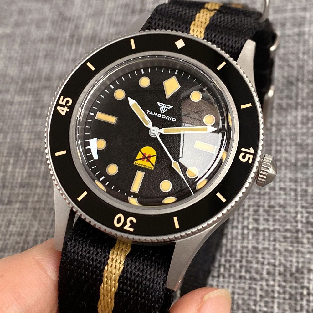 Tandorio Automatic Diver Watch: Sapphire Crystal & 200M
