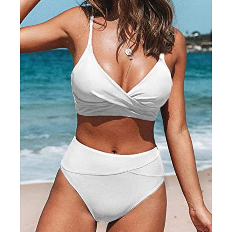 High-Waisted Ruffled Bikini Set