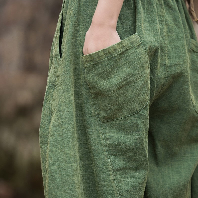 Women's Cotton Loose Wide Leg Pants, Vintage Yoga Pants with Elastic Waist Wide Leg Loose Wide Leg, StylishWomen's Cotton Loose Wide Leg Pants, Vintage Yoga Pants with Elastic Waist Wide Leg Loose Wide Leg, Stylish