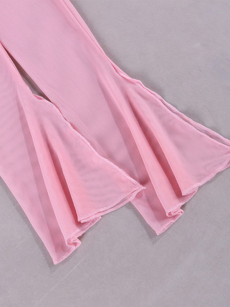 NewAsia Halter Ruffles Sleeves Mesh Pink Dress Women Sexy Solid Backless Bandage Mini Dress Summer Holiday Party Club NewAsia Halter Ruffles Sleeves Mesh Pink Dress Women Sexy Solid Backless Bandage Mini Dress Summer Holiday Party Club