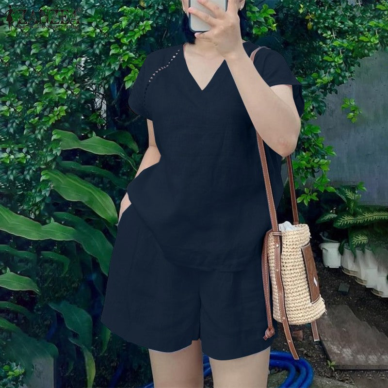 ZANZEA Casual Two-Piece Set