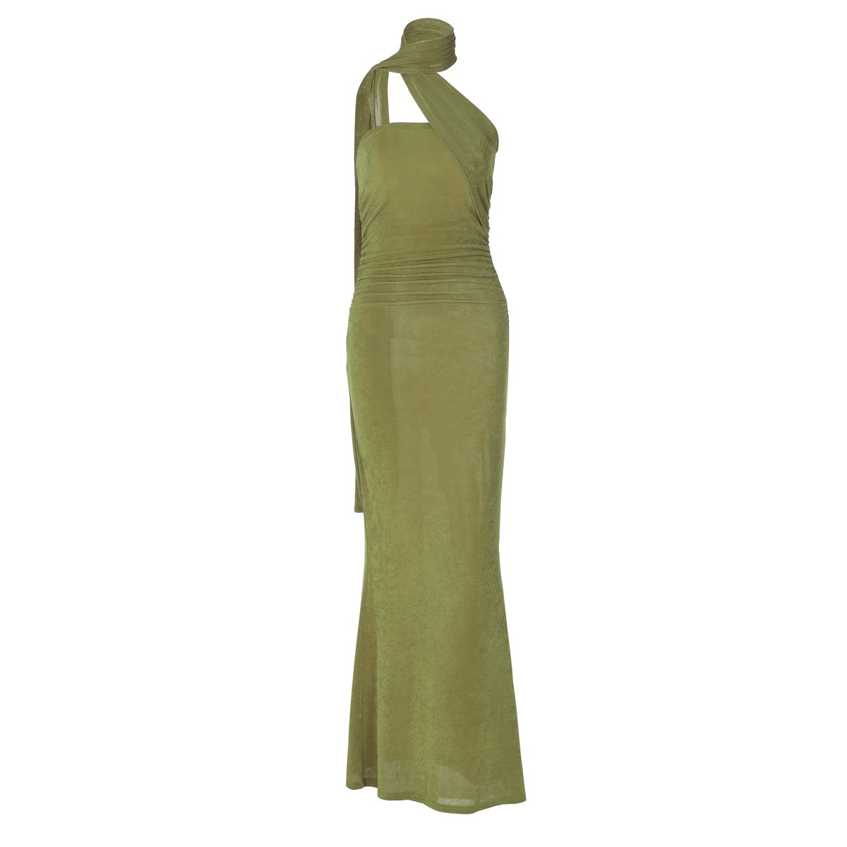 Hugcitar halter sólido sem mangas sem costas franzido sexy bodycon maxi vestido