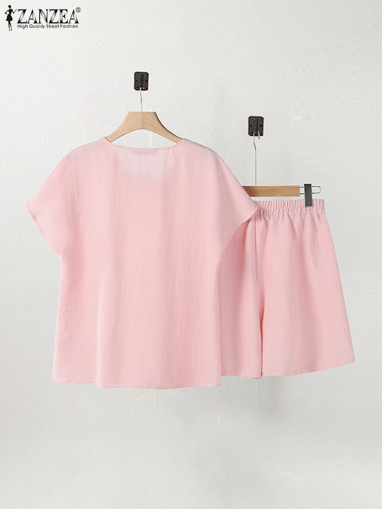 ZANZEA Casual Two-Piece Set
