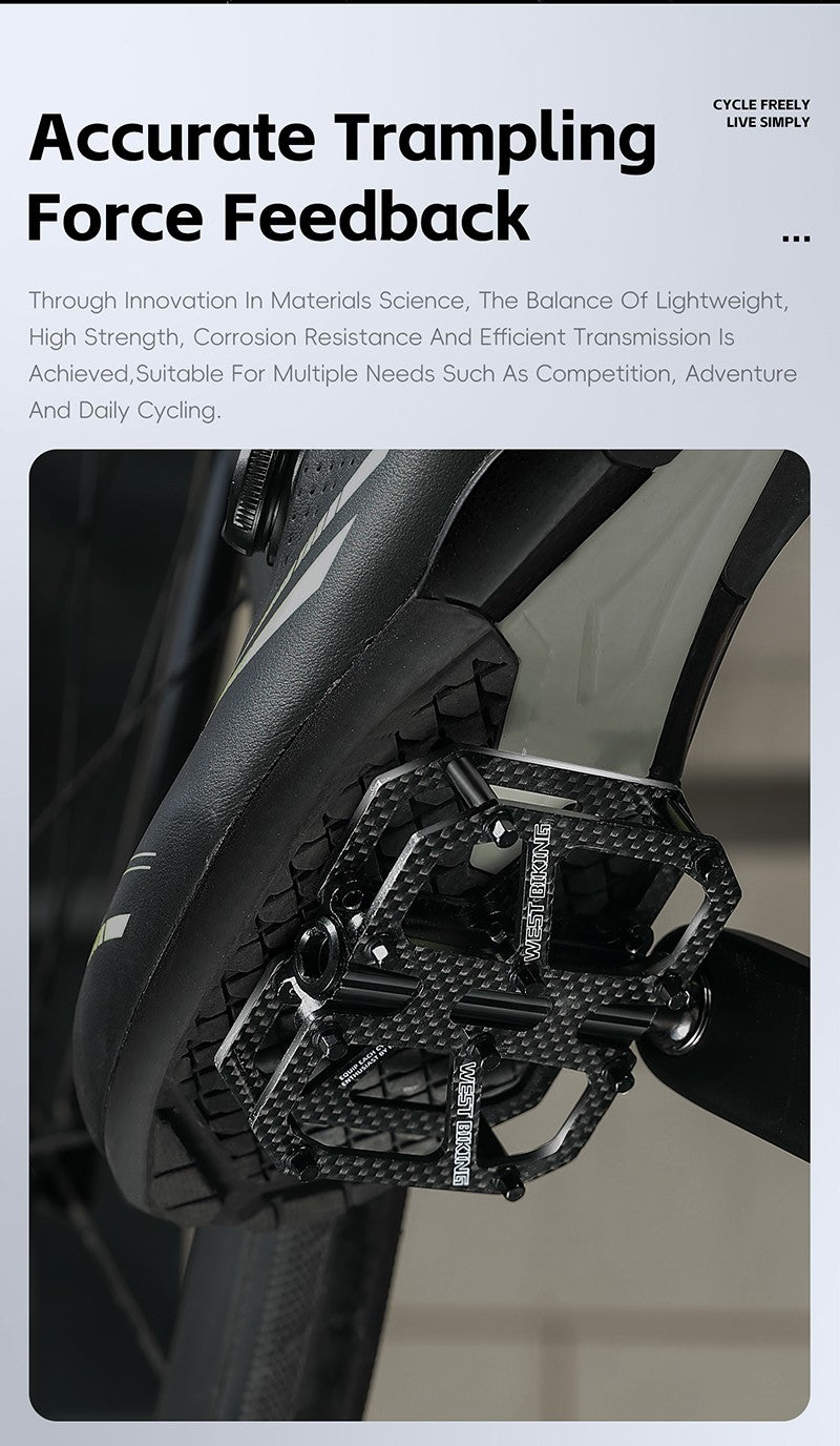 West Biking Carbon Fiber Ultralight Pedals