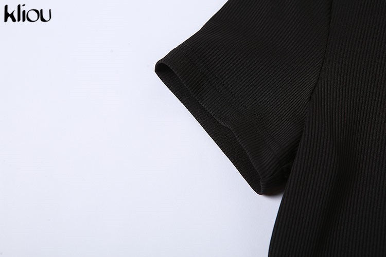 Kliou elegante senhora do escritório maxi vestido feminino sólido moda turn-do