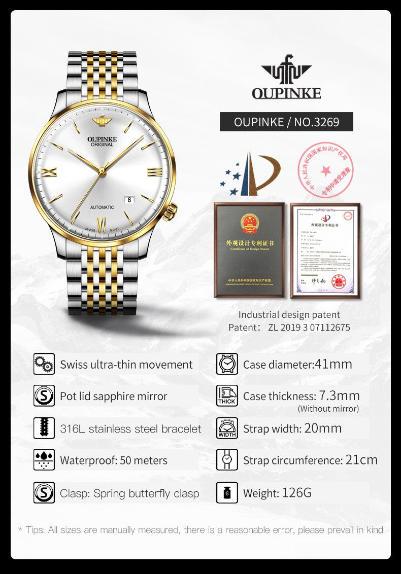OUPINKE 3269 Luxury Mechanical Watch