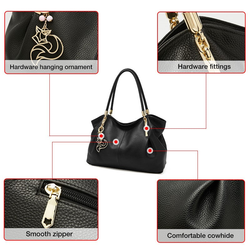 FOXER Women's Genuine Leather Tote Bag