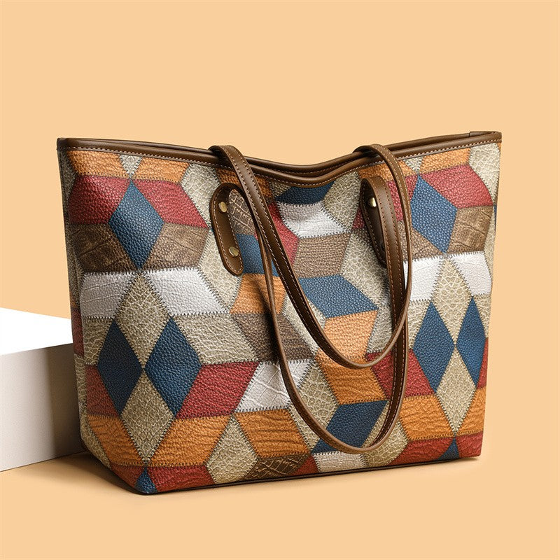 Yogodlns Vintage PU Leather Tote