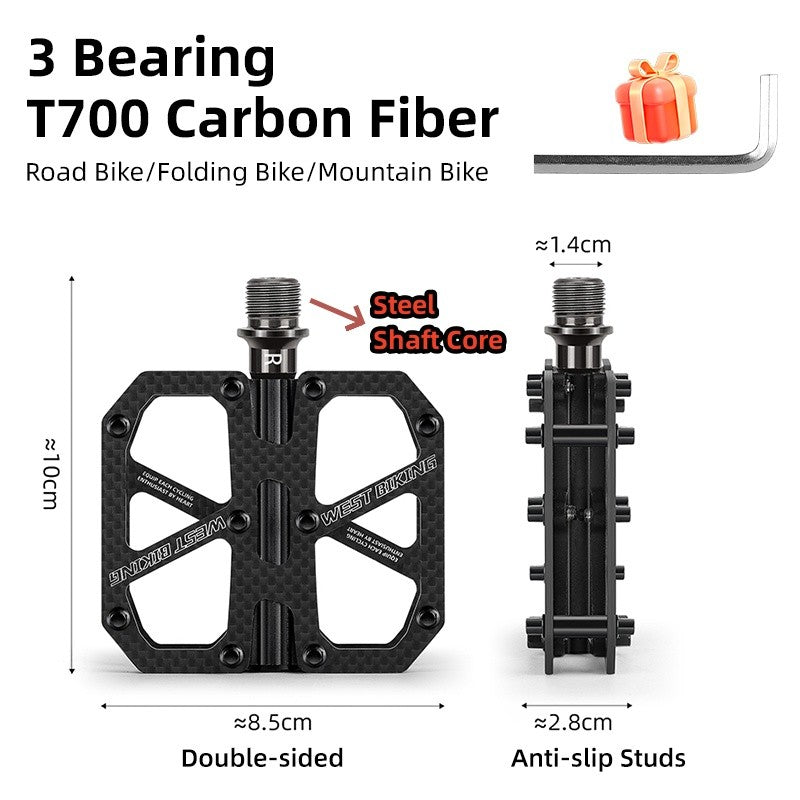 West Biking Carbon Fiber Ultralight Pedals