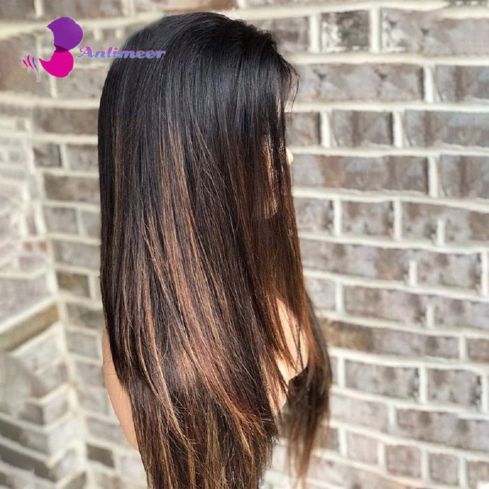 Anlimeer Long Curly Brazilian Human Hair Wig
