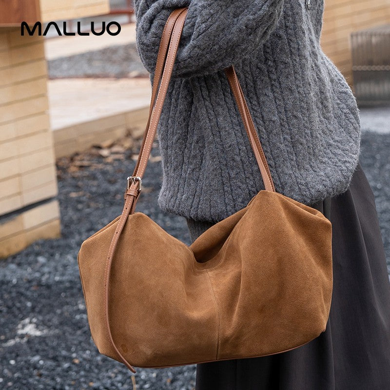 MALLUO Women's Genuine Leather Tote Bag