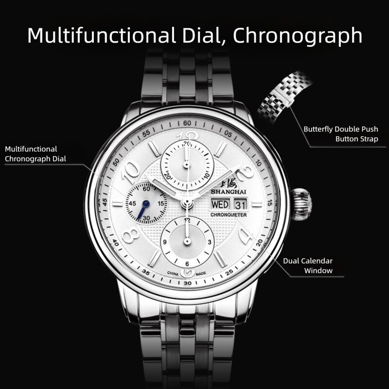 Shanghai 9001 Mechanical Chronograph Watch