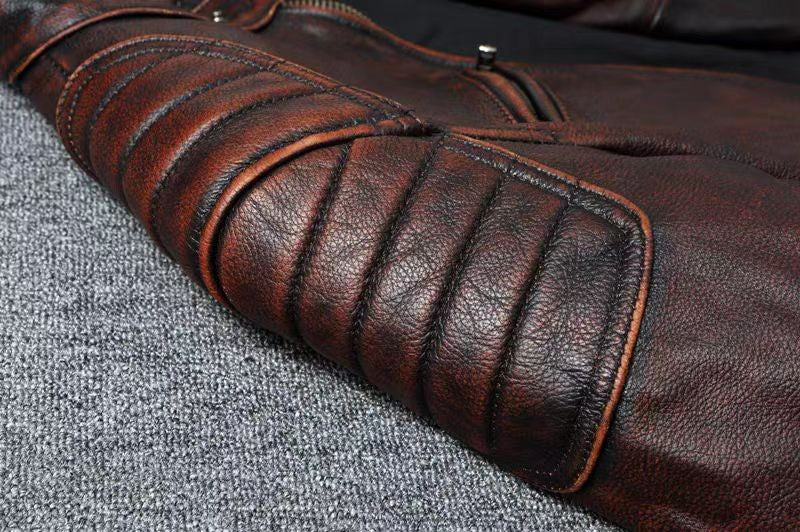 COPERSIAN Men's Cowhide Leather Jacket