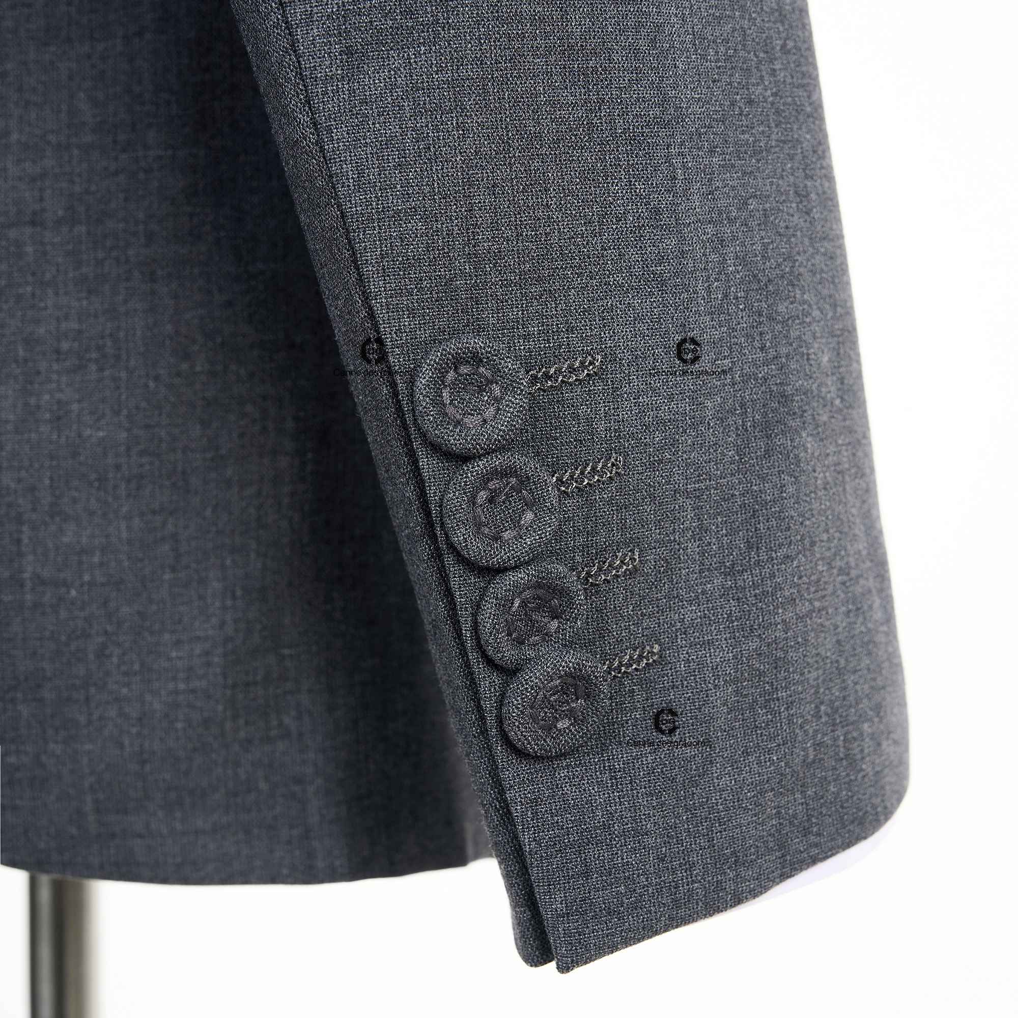 Cenne des graoom 2024 novos ternos cinza elegantes para homens duplo breasted bo
