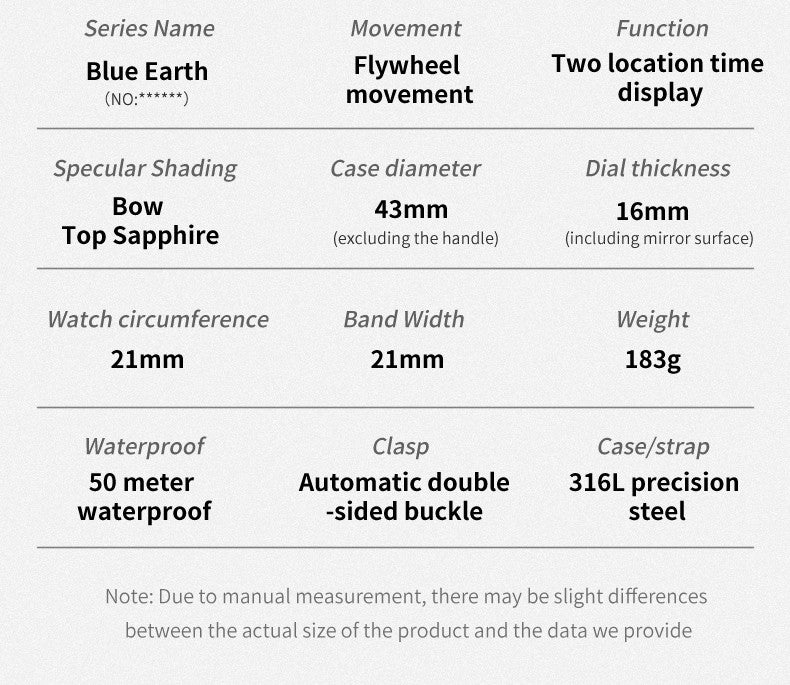 Ideal Knight Top Brand Luxruy Men's Watch Advanced Tourbillon Automatic Mechanical Watch Waterproof Luminous Dual Region Time