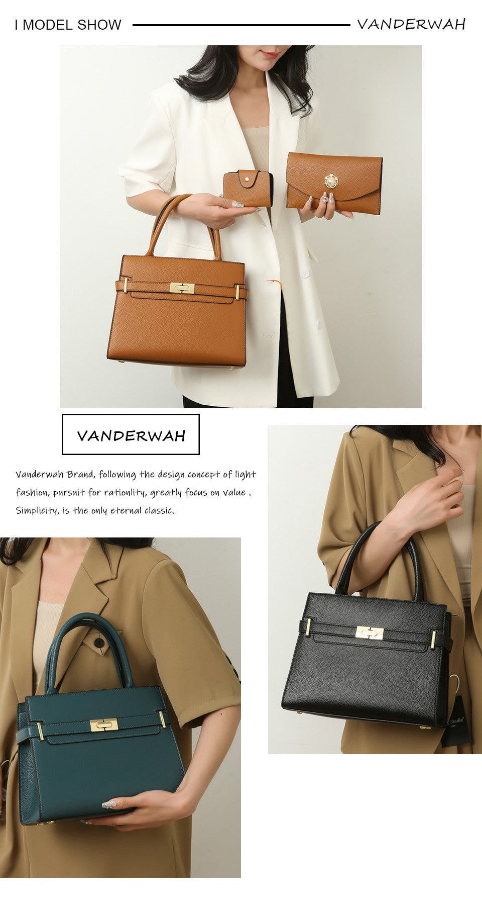 VANDERWAH Women's Designer-Style Handbag