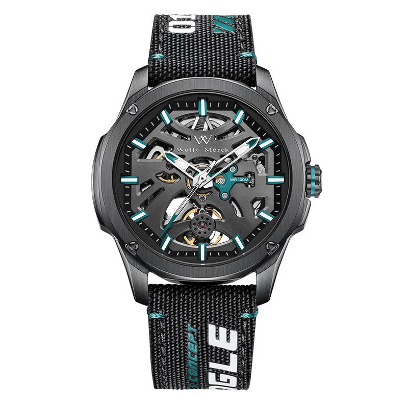 Welly Merck Men's Automatic Business Watch (Leather Strap)