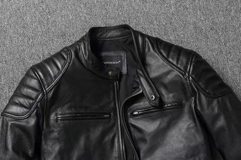 COPERSIAN Men's Cowhide Leather Jacket