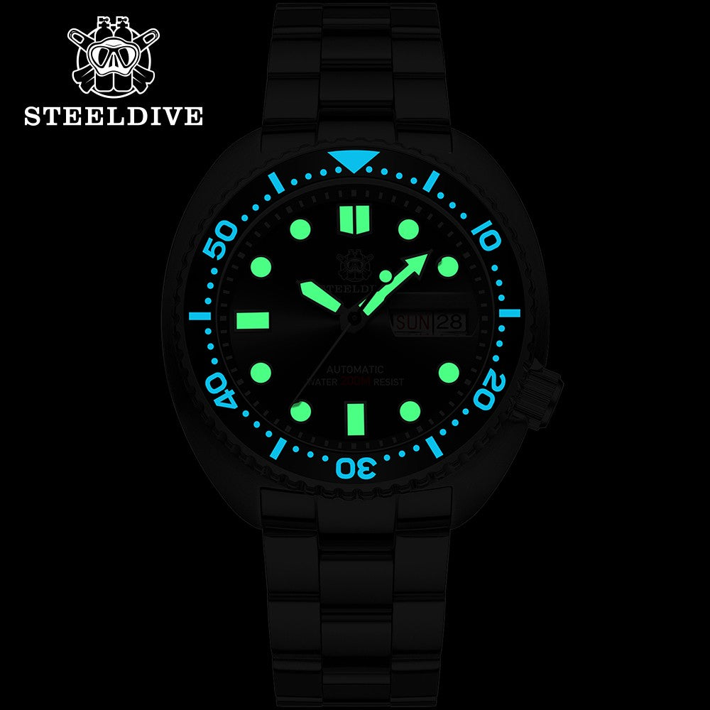 STEELDIVE SD1972 Automatic Diver Watch: NH36 Sapphire Edition