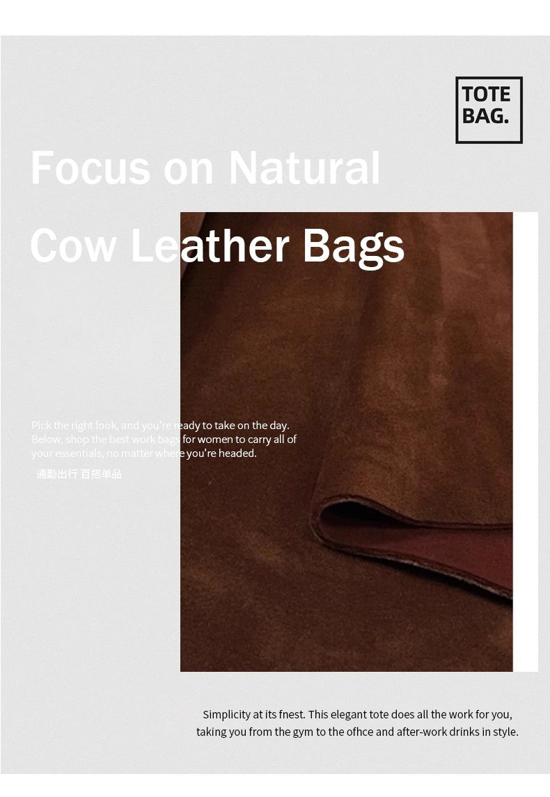 MALLUO Women's Genuine Leather Tote Bag