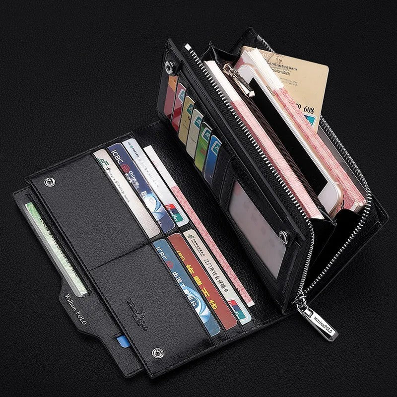 Genuine Leather Multi-Card Wallet