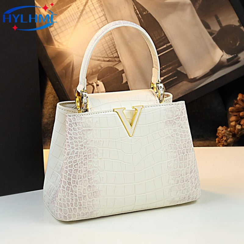 HYLHMC Women's Genuine Leather Handbag