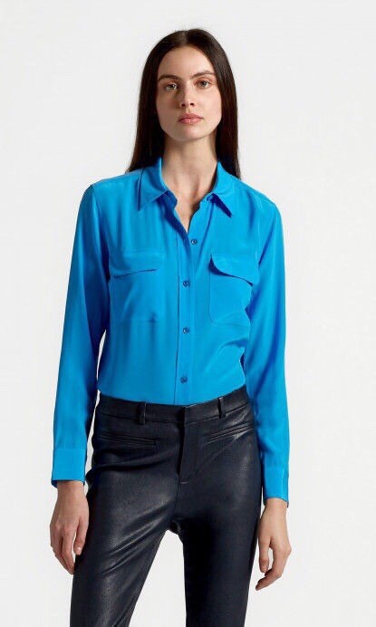 39 colors option draped sand-washed mulberry silk shirt blouse women classic