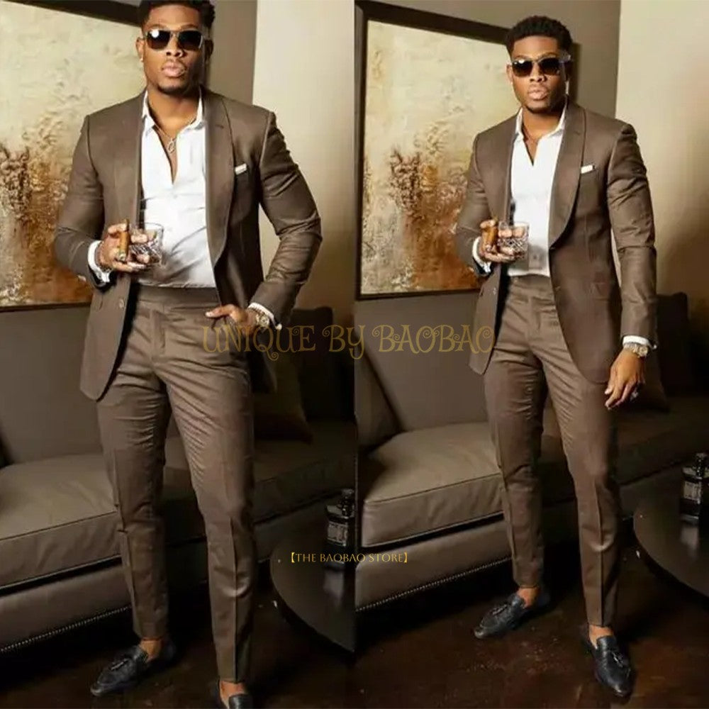 Men's Single-Breasted Wedding Suit