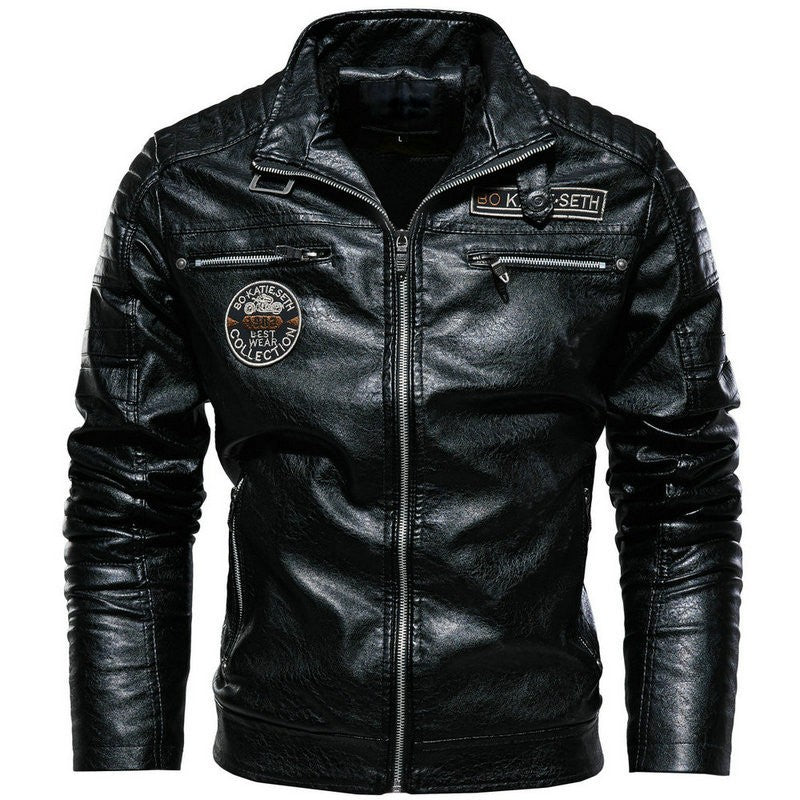 Men's Casual Cowhide Leather Jacket