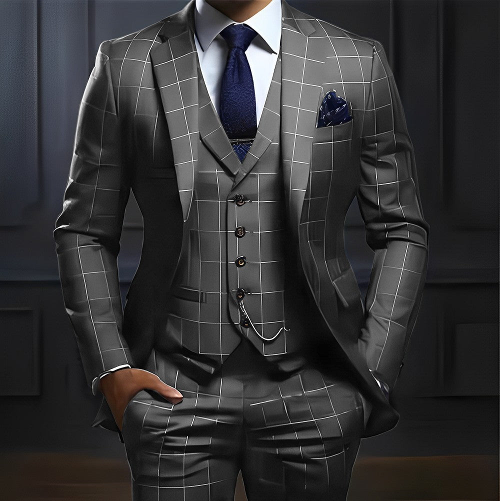 Men's Straight-Fit Formal Suit