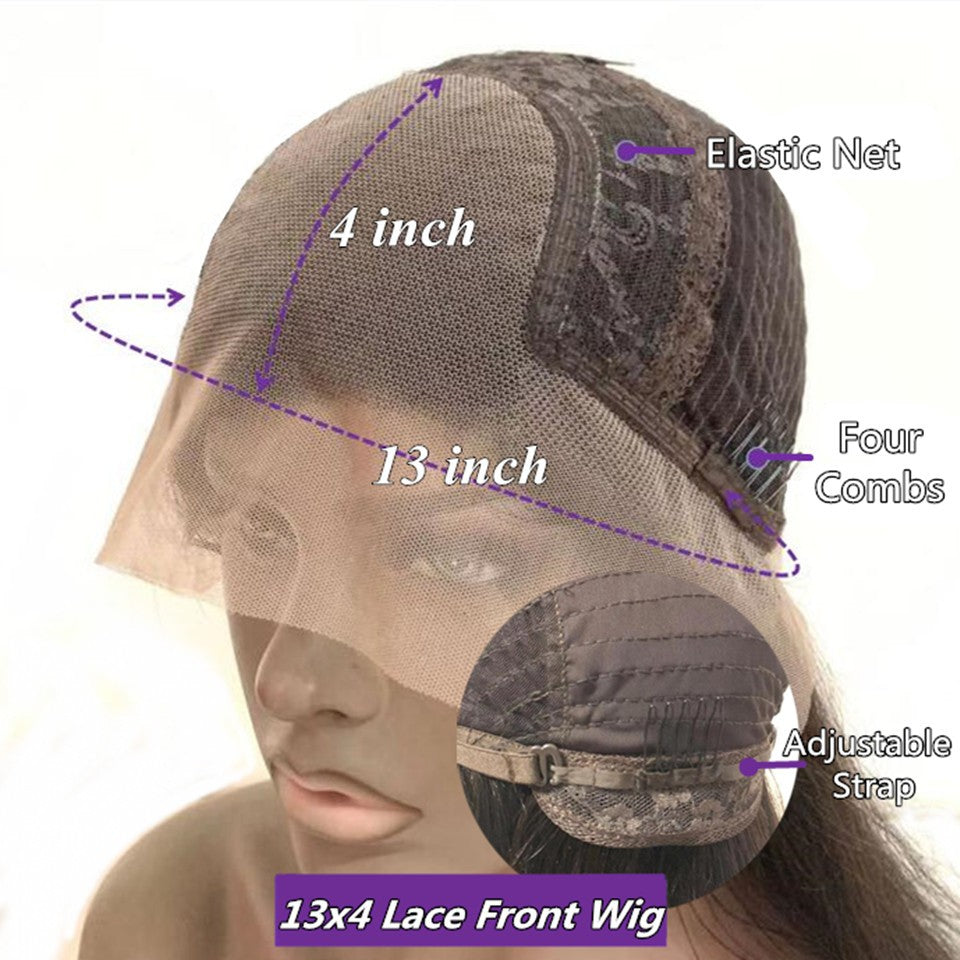 Lace Frontal Body Wave Wig, Raízes marrons, Ombre Blonde, 13x4 Lace Front Peruc