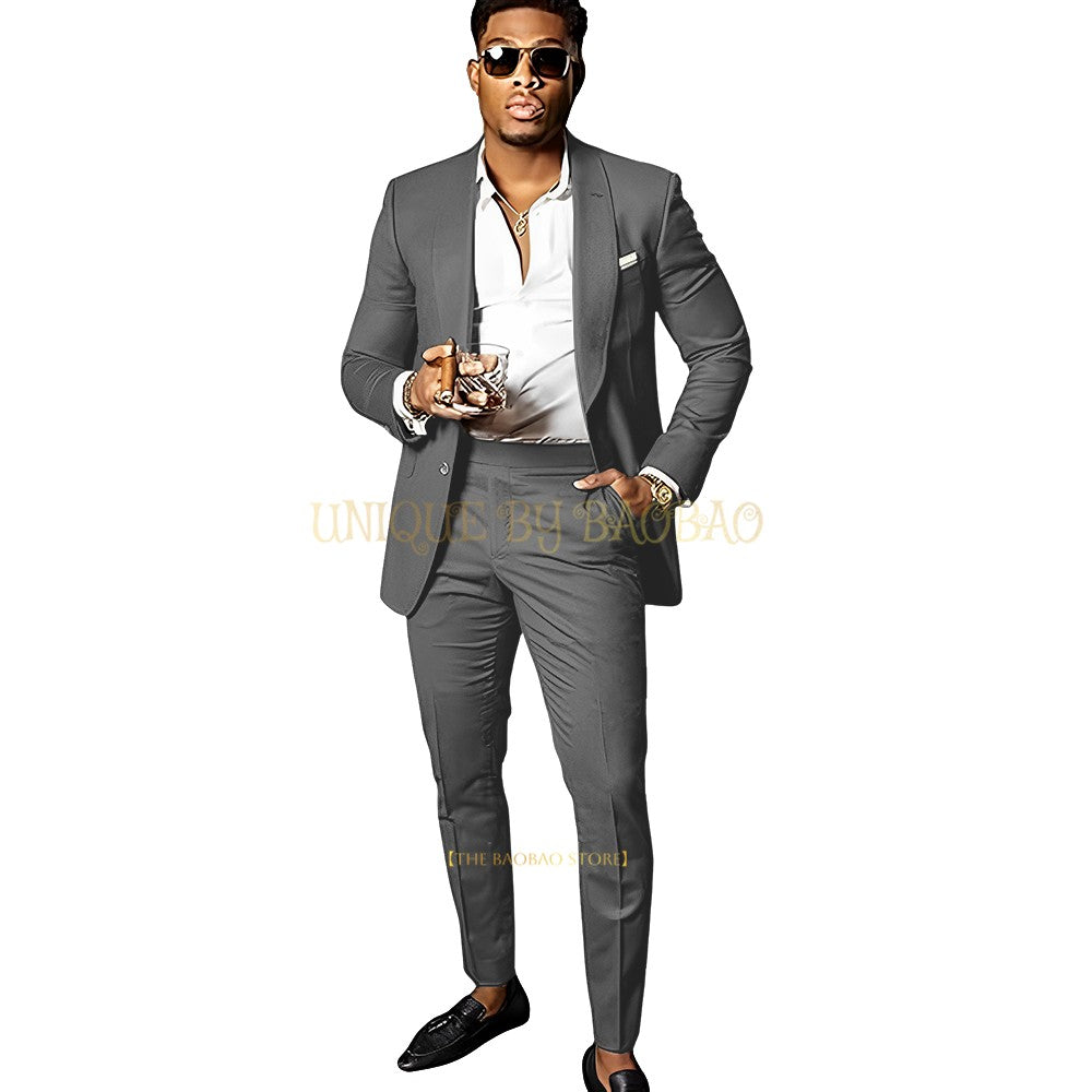 Men's Single-Breasted Wedding Suit