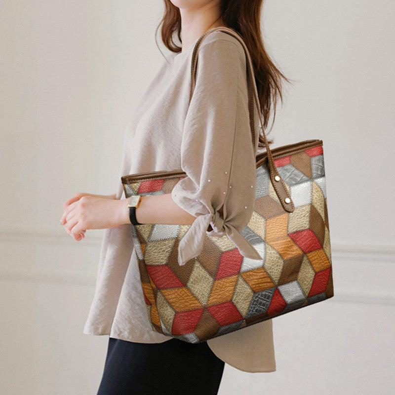 Yogodlns Vintage PU Leather Tote