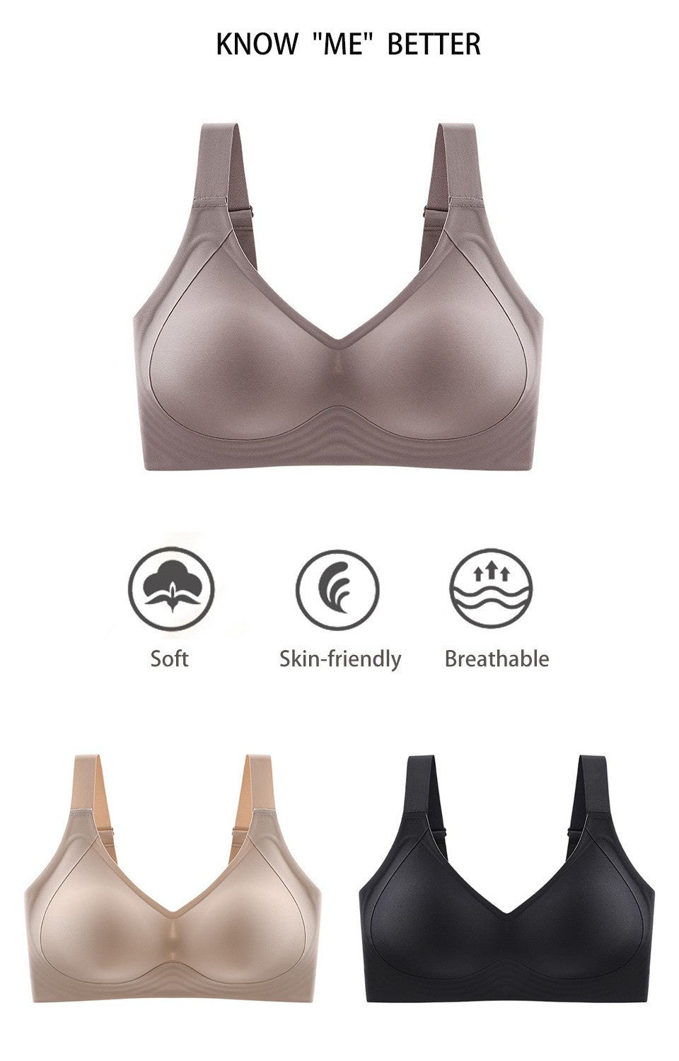FallSweet Women's Seamless Push-Up Bra